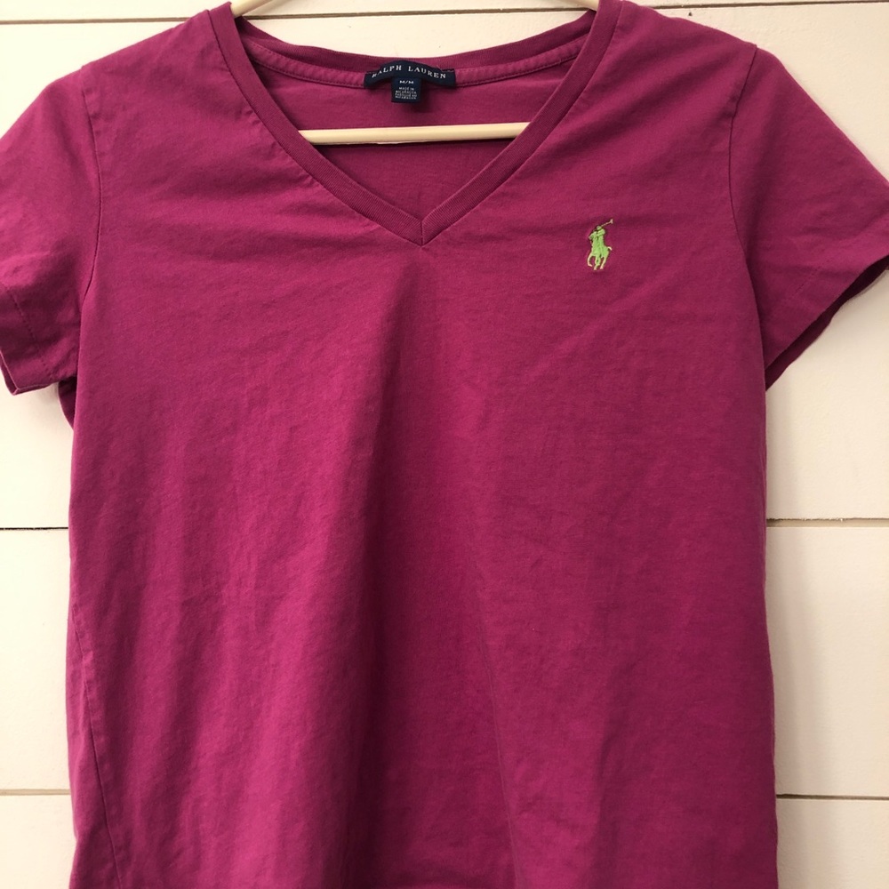 Ralph Lauren V-Neck TShirt Womens Medium